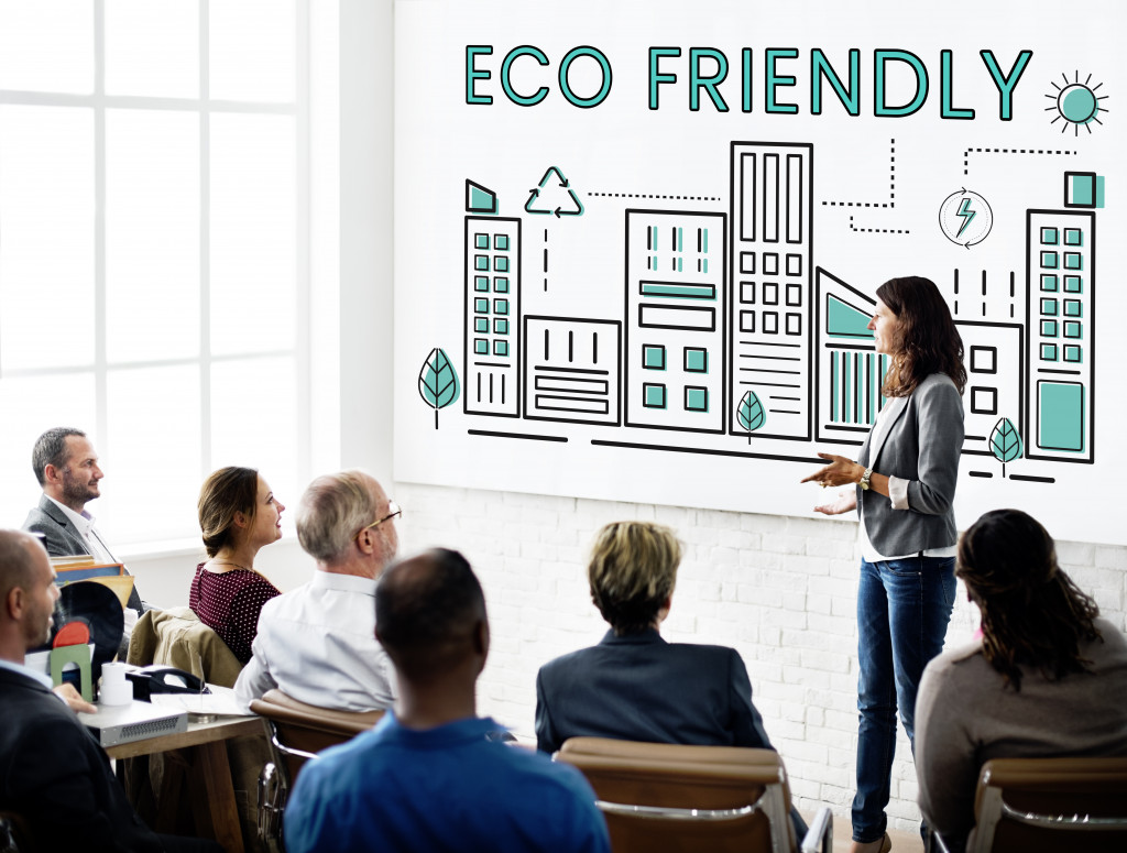 business talk about eco-friendliness